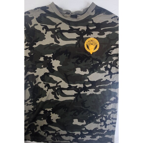 CROOKS & CASTLES Camouflage Orange Medusa Graphic Tshirt Mens XL Streetwear - Picture 2 of 7